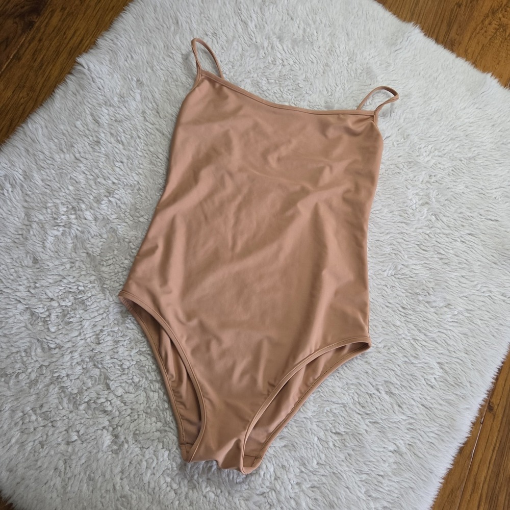 NU SWIM Noodle Suit One Piece Minimalist Bathing Suit Women's Medium